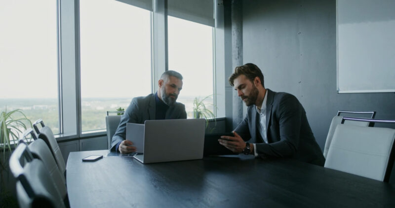 Consultants assist in the office