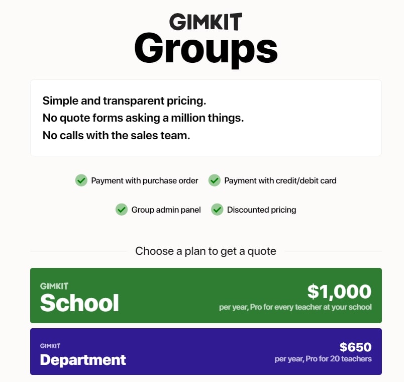 Gimkit Groups - Plans