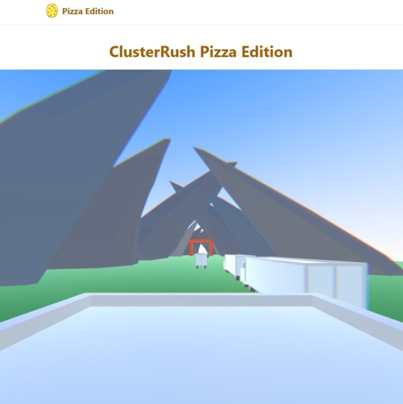 ClusterRush on the Pizza Edition platform