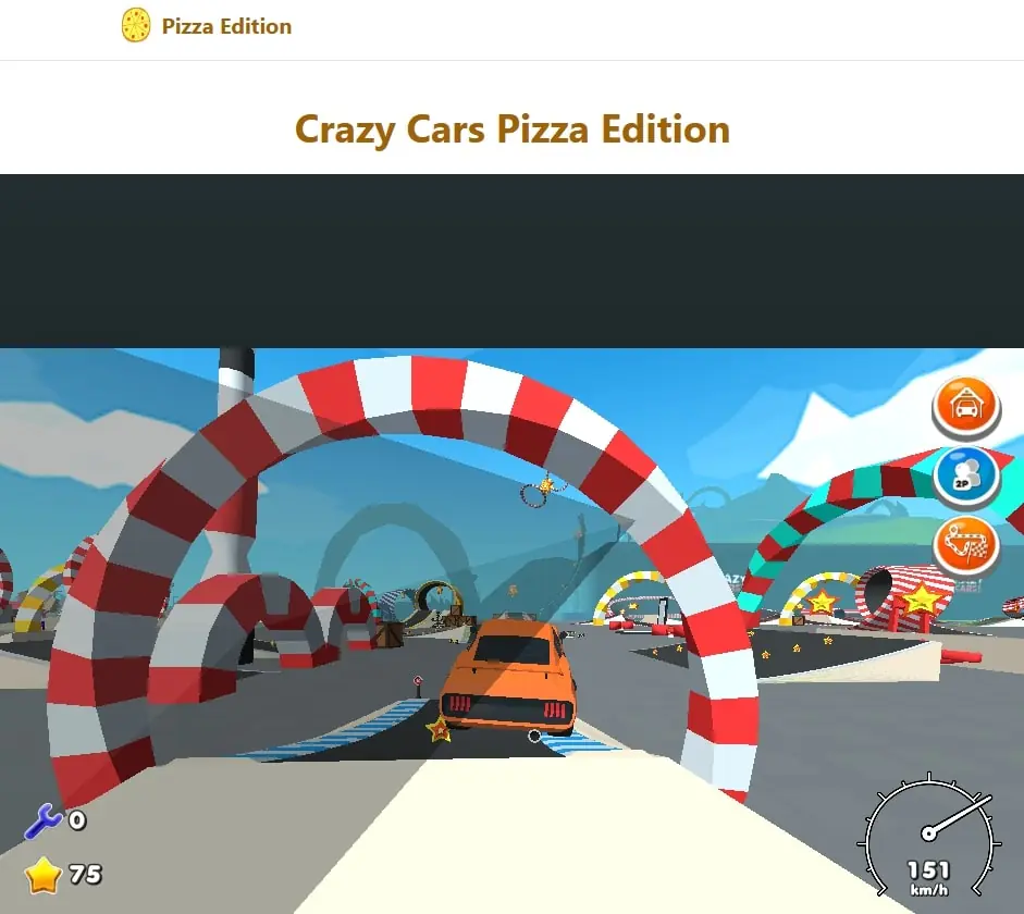 Crazy Cars on the Pizza Edition platform