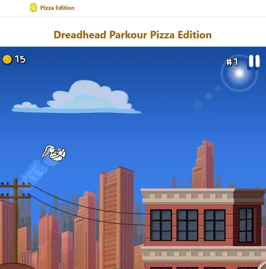 Dreadhead Parkour on the Pizza Edition platform