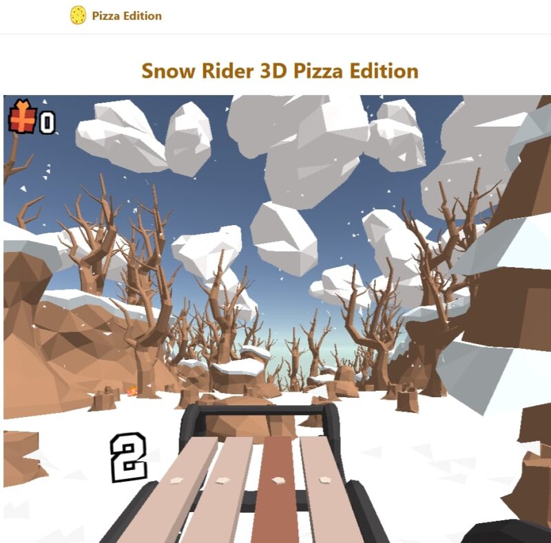 Snow Rider 3D on the Pizza Edition platform